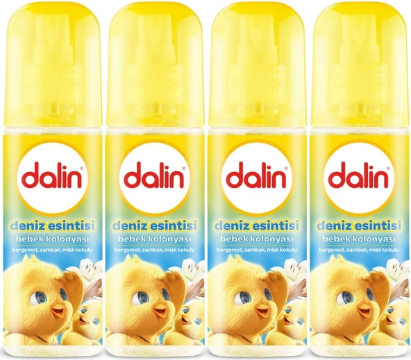 Dalin Bebek Kolonyası 150ML Deniz Esintisi (Bergomat-Zambak-Misk Kokulu) (4 Lü Set)