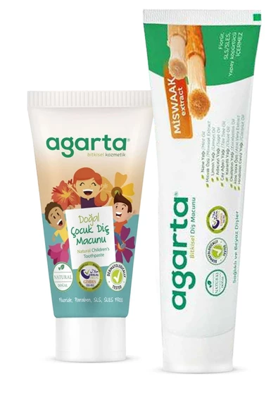 Agarta Doğal Diş Macunları(Misvak 100 ml + Çocuk 75 ml) ürün görseli