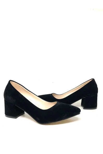 Kadın Kısa Topuk Süet Stiletto - 2