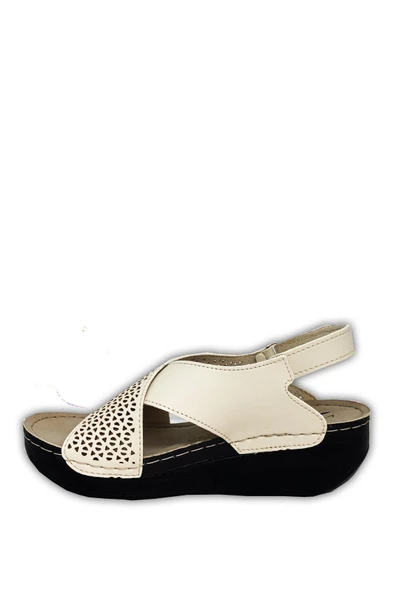 Ortopedik Siyah Kadın Sandalet - Resim 8