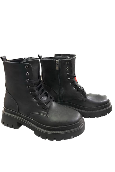 Kadın Kalın Taban Postal Bot - Resim 6