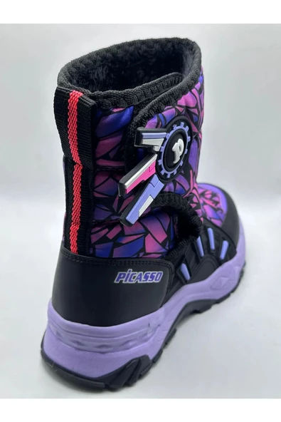 Çocuk Kar Botu İçi Yünlü Kaymaz Taban - 6