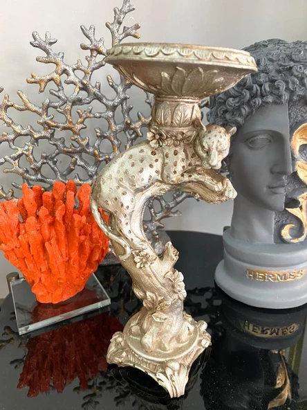 Şamdan mumluk çitalı şamdan polyester - 9