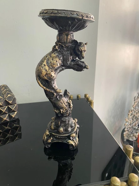 Şamdan mumluk çitalı şamdan polyester - 6