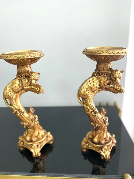 Şamdan mumluk çitalı şamdan polyester - 3