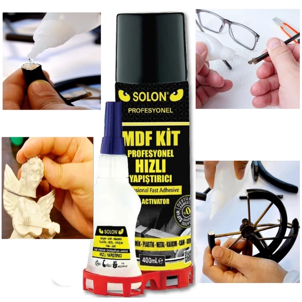 5 Adet Profesyonel MDF Kit Hızlı Yapıştırıcı 400 Ml+80 Gr. - 3