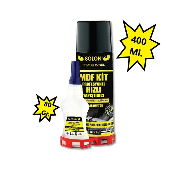 5 Adet Profesyonel MDF Kit Hızlı Yapıştırıcı 400 Ml+80 Gr. - 2