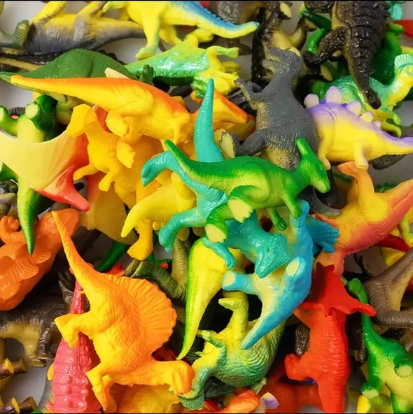 78 Adet Plastik Dinazor Hayvan Figür Oyuncakları - 4
