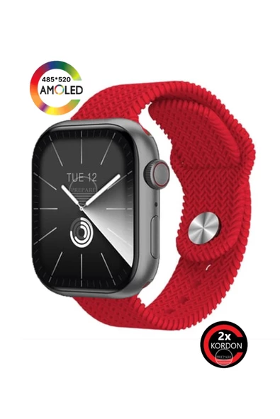 Watch 9 Plus 45mm Super Amoled Ekran GPT AI Kordon Kilitli Oyun + Asistan Akıllı Saat - 3
