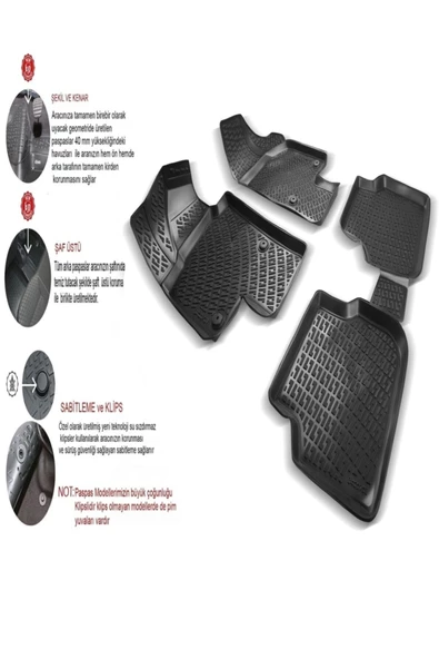 Volkswagen New Beatle 2013 Model 4D Havuzlu Paspas - 4