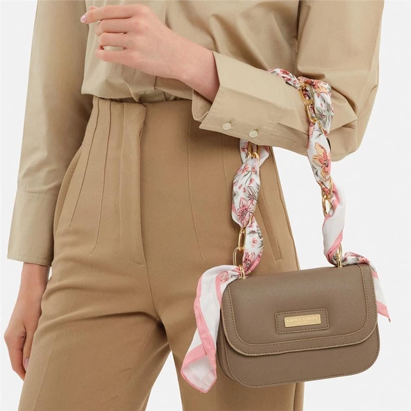 Laura Ashley Vizon Kadın Şal Detaylı Küçük Kol Çantası - 5
