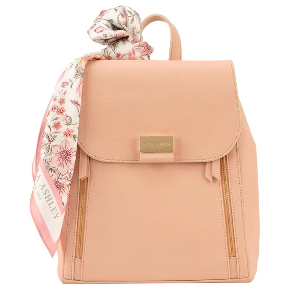 Laura Ashley Pembe Büyük Boy Kadın Şal Detaylı Sırt Çantası - 6