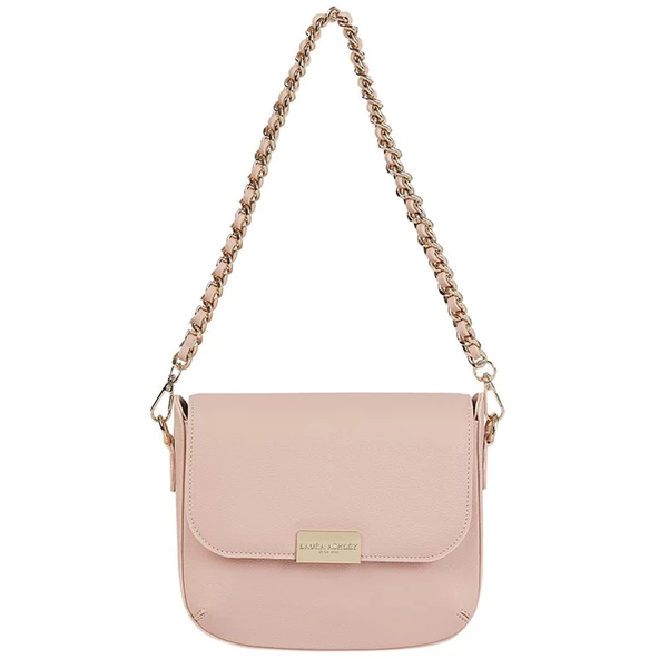 Laura Ashley Pembe Zincir Askı İşlemeli Kadın Çapraz Çanta - Resim 2