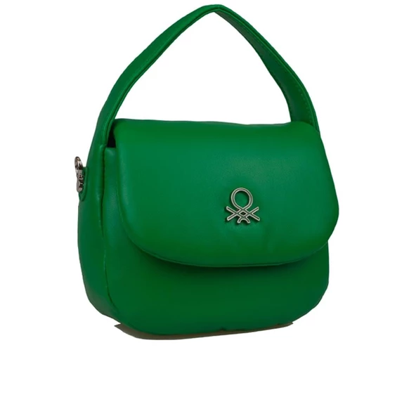 Benetton Yeşil Nappa Düz Kadın Küçük El Çantası BNT 1272 ürün görseli