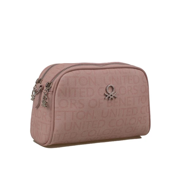 Benetton Pudra Monogram Eskitme Kadın Çapraz Çanta BNT 1278