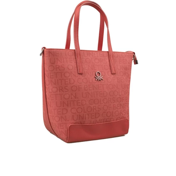 Benetton Mercan Monogram Eskitme Kadın El Çantası BNT 1331