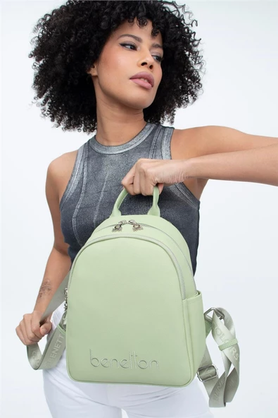 Benetton Yeşil Nano Kadın Sırt Çantası BNT 1344 - 3