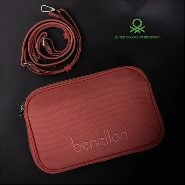 Benetton Mercan Geniş Nano Kadın Çapraz Çanta BNT 1370 - Resim 3