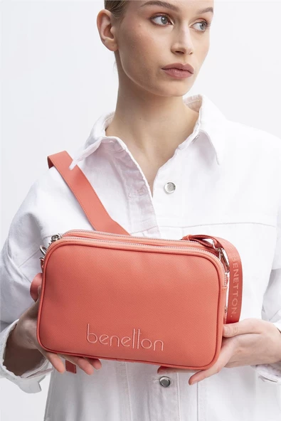 Benetton Mercan Geniş Nano Kadın Çapraz Çanta BNT 1370 - Resim 5