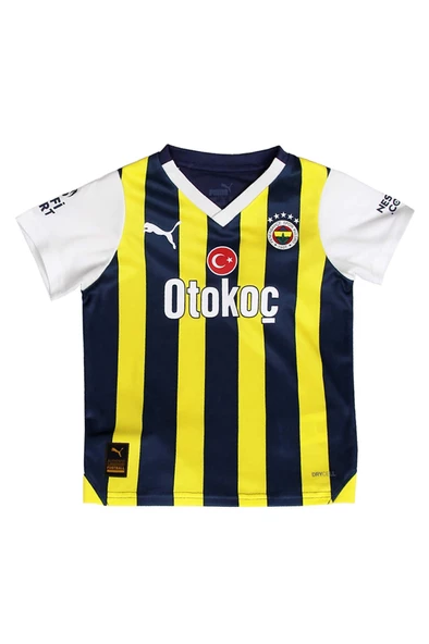 Fenerbahçe Orijinal Lisanslı Çubuklu Çocuk Forma Set 23-24 Miniset Hediyelik Ahşap Kutulu - 4