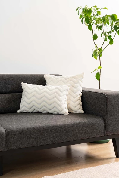 Rivaİstanbul Bohem Özel Tasarım Punch Zik Zak Desen Dekoratif Kırlent Kılıfı - Resim 8