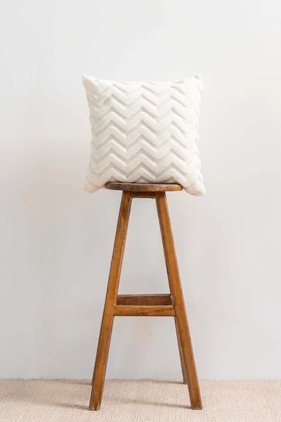 Rivaİstanbul Bohem Özel Tasarım Punch Zik Zak Desen Dekoratif Kırlent Kılıfı - Resim 9