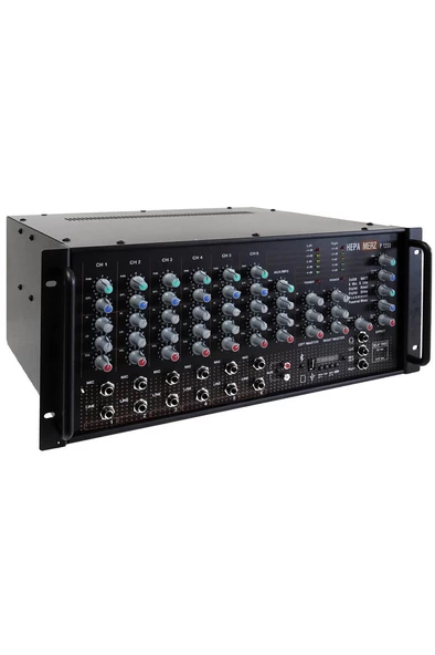 Hepa Merz Powerful P1200 Profesyonel Stereo Küp Power Mixer Anfi 2x600W Ekho Reverb 100V/8 Ohm Usb Bluetooth