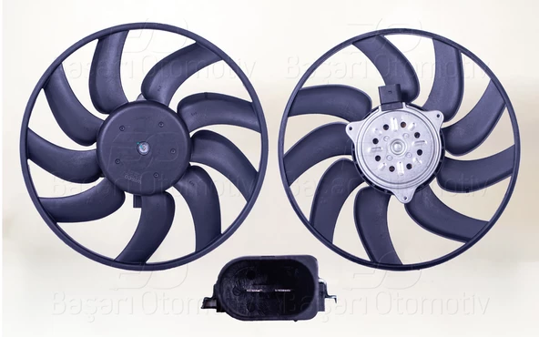 FAN MOTORU DAVLUMBAZSIZ (350 MM-2 FIS-9 KANAT) AUDI A4 A5 A6 2.0TDI 08 >