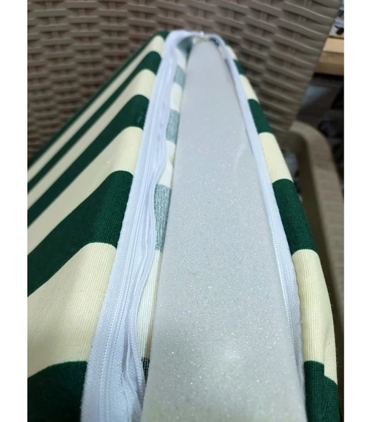 1 Adet Komutan Arkalıklı Sandalye Minderi, Extra Kalın (Kalınlık 5cm)-Yeşil - Resim 3