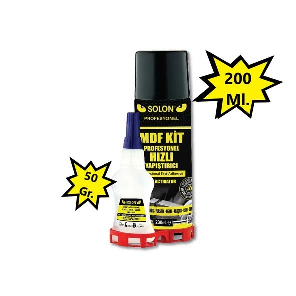 MDF Kit Profesyonel 5 Adet Hızlı Yapıştırıcı 200 Ml+50 Gr - 3