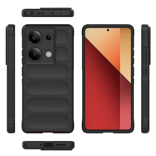 Redmi Note 13 Pro 4G Kılıf Esnek TPU Oyuklu Arka Yüzey Tasarımlı Etnik Silikon Kılıf - 6