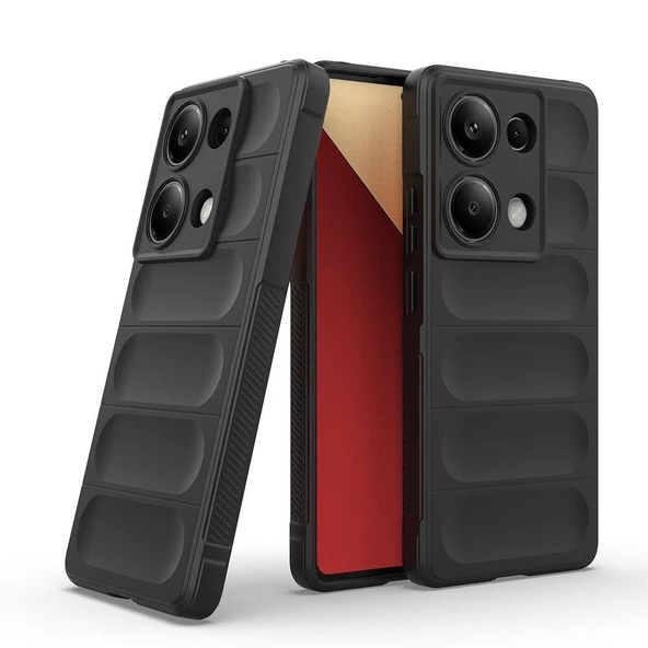 Redmi Note 13 Pro 4G Kılıf Esnek TPU Oyuklu Arka Yüzey Tasarımlı Etnik Silikon Kılıf - 7