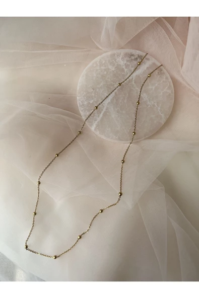 Çelik Toplu Zincir Kolye 60 Cm - Resim 3