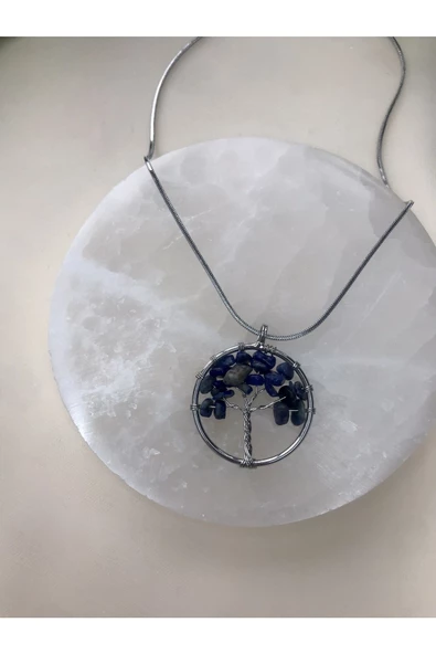Çelik Lapis Lazuli Kolye