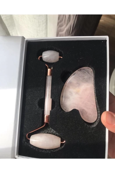 Pembe Kuvars Yüz Masaj Seti - 5
