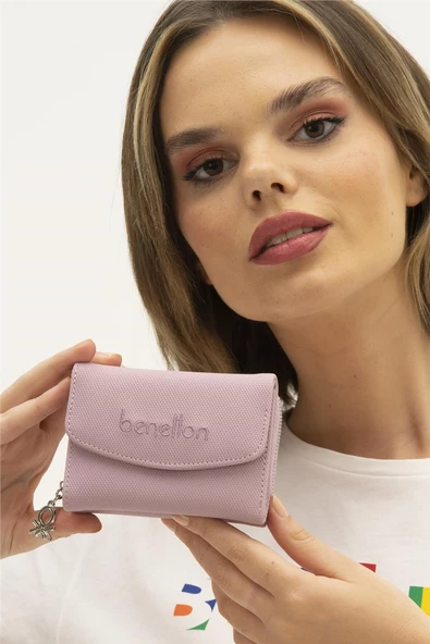 Benetton Lila Nano Kadın Küçük Boy Cüzdan BNT 1299 - 2