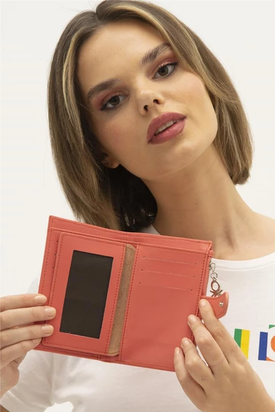 Benetton Mercan Nano Orta Boy Kartlık Kadın Cüzdan BNT 1300 - 3