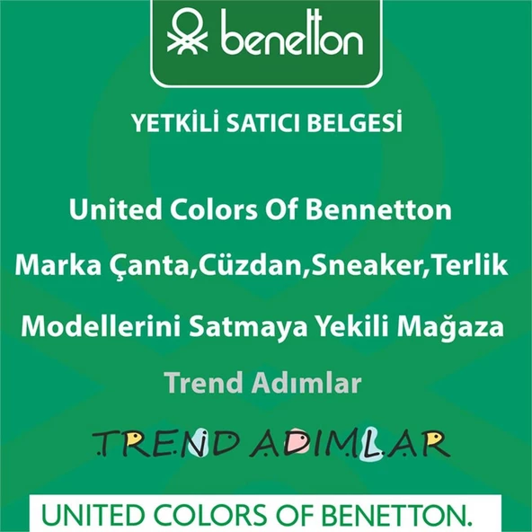 Benetton Mavi Kadın Nano Geniş Cüzdan BNT 1305 - 4