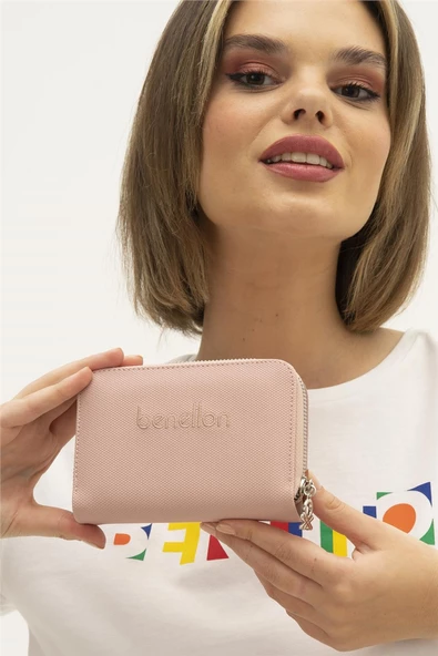 Benetton Pudra Nano Orta Boy Kadın Cüzdan BNT 1303 - 2