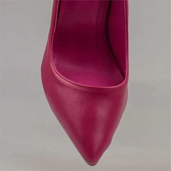 Trend Adımlar Fuşya Kadın İnce Topuklu Sivri Burun Stiletto - 4