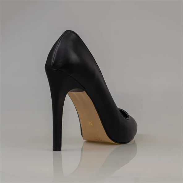 Trend Adımlar Siyah Kadın İnce Topuklu Sivri Burun Stiletto - 4