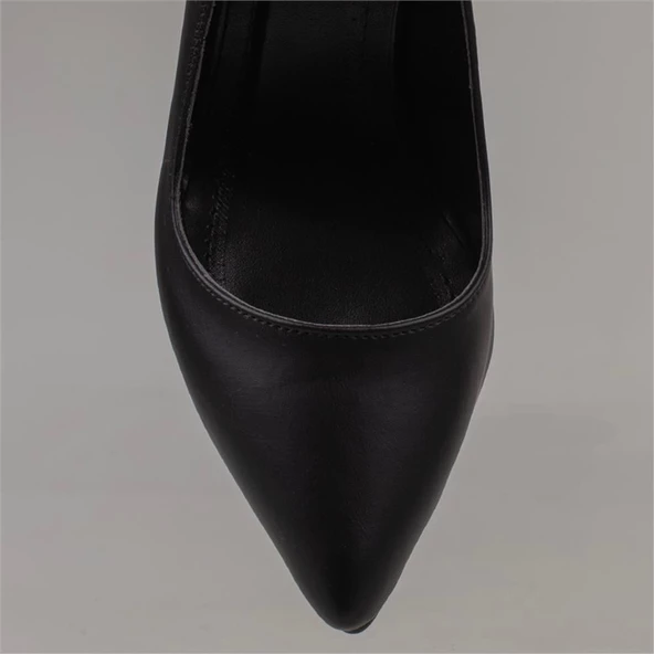 Trend Adımlar Siyah Kadın İnce Topuklu Sivri Burun Stiletto - 5