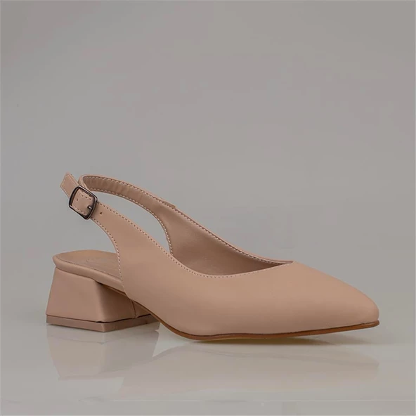 Trend Adımlar Kahverengi Satin Glow Kadın Sivri Burun Arkası Açık Ayakkabı - 2