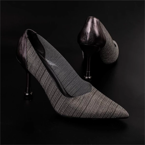 Trend Adımlar Platin Crystal Glam Kadın Şeffaf Sim Kaplama Stiletto - 6