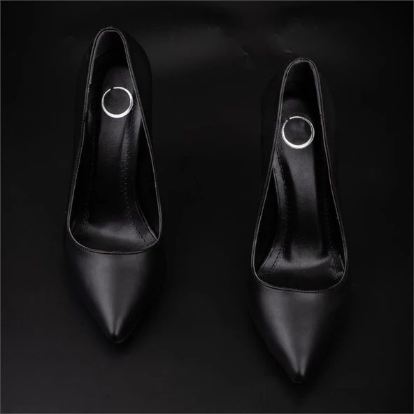 Trend Adımlar Siyah Kadın İnce Topuklu Sivri Burun Stiletto - 6