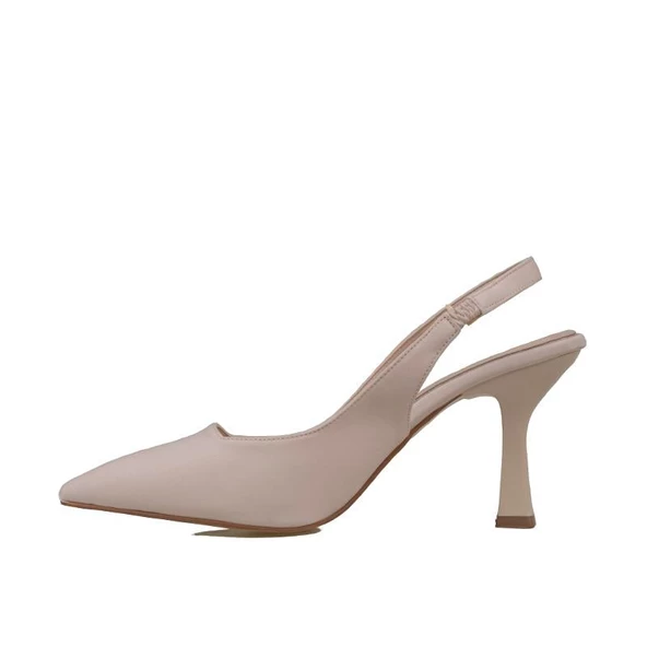 Trend Adımlar Krem Chic Ease Lastikli Kadın Keten Klasik Ayakkabı - 3