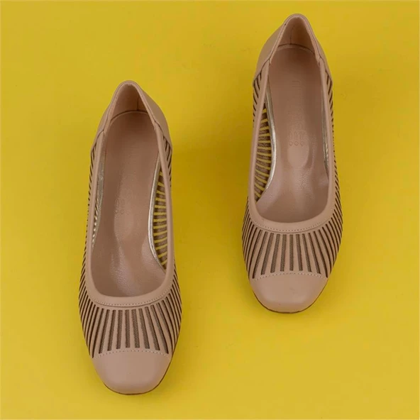 Trend Adımlar Kahverengi Sade Özel Üretim Kadın Klasik Ayakkabı - 5