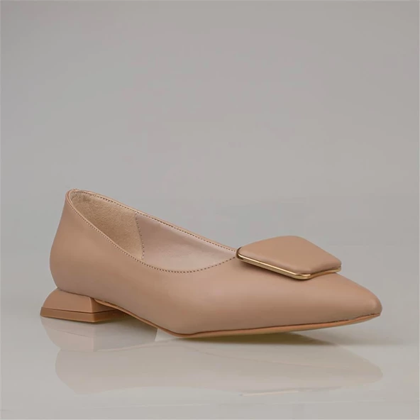 Trend Adımlar Kahverengi Kısa Kare Topuk Kadın Klasik Ayakkabı - Resim 2