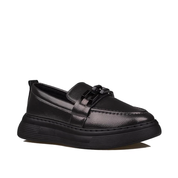 Trend Adımlar Platin Sara Kadın Oxford Ayakkabı - 2