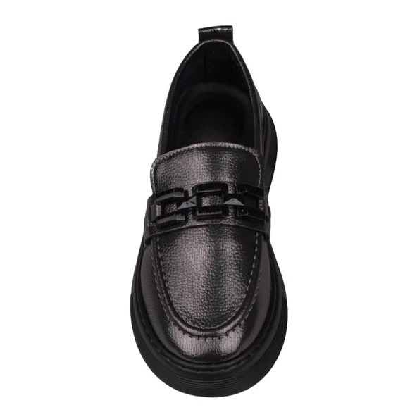 Trend Adımlar Platin Sara Kadın Oxford Ayakkabı - 4